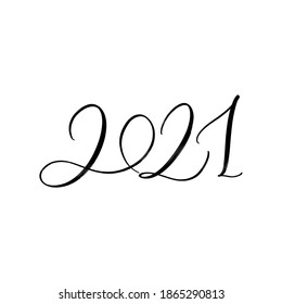 COMING NEW YEAR 2021.VECTOR HOLIDAY GREETING NEW YEAR GREETING HAND LETTERING QUOTE PHRASE