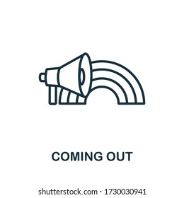 Coming Out icon from lgbt collection. Simple line Coming Out icon for templates, web design and infographics