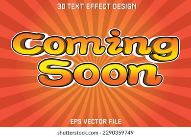 Coming soon 3d text effect design