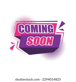 Coming soon 3D text effect vector