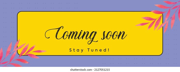 coming soon. coming soon announcement cover banner for facebook. Coming soon social media marketing and promotional banner template. stay tuned. grand opening. 