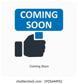 Coming soon or arrive soon  icon concept