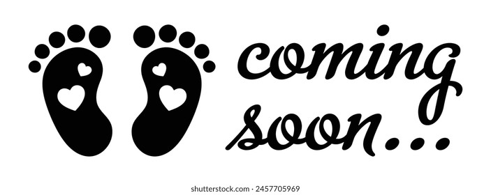 Coming Soon Baby Feet Baby Announcement Gender Reveal Party