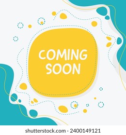Coming soon background with  in comic style.