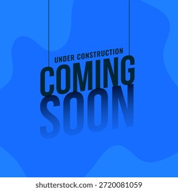 Em breve, design de fundo com tipografia moderna. Site em construção ou página de manutenção ilustração vetorial para o lançamento de novo produto.