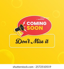 Coming soon background in flat style