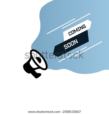 coming soon background with megaphone