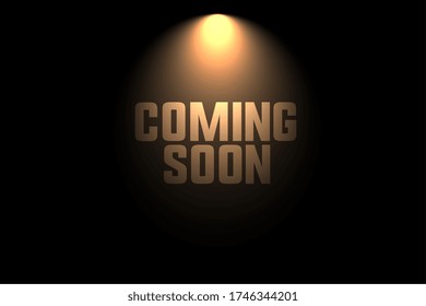 Coming Soon Background With Spot Light Design