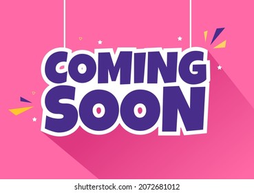 Coming Soon background Vector Illustration. Business Advertising with Sign or Label Design for Sale Serve as a Banner, Poster and Promotion Announce Card
