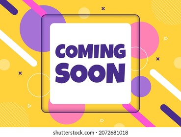 Coming Soon background Vector Illustration. Business Advertising with Sign or Label Design for Sale Serve as a Banner, Poster and Promotion Announce Card
