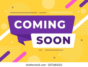 Coming Soon background Vector Illustration. Business Advertising with Sign or Label Design for Sale Serve as a Banner, Poster and Promotion Announce Card
