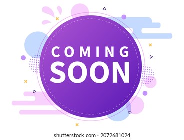 Coming Soon background Vector Illustration. Business Advertising with Sign or Label Design for Sale Serve as a Banner, Poster and Promotion Announce Card
