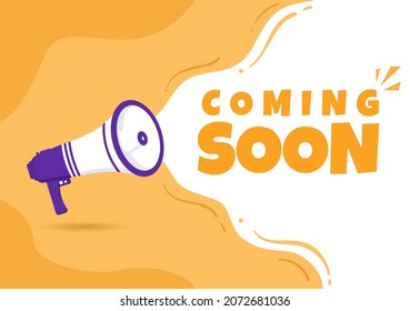 Coming Soon background Vector Illustration. Business Advertising with Sign or Label Design for Sale Serve as a Banner, Poster and Promotion Announce Card
