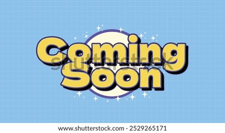 Coming soon badge background template abstract vector
