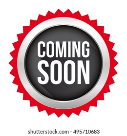 Coming Soon badge vector