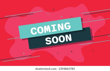Coming soon banner background vector illustration - Shutterstock ID 2394865785