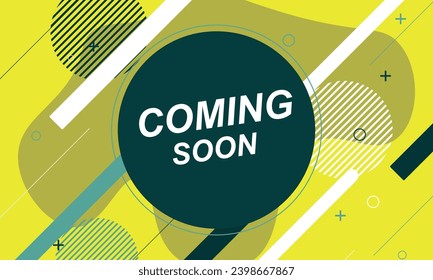 Coming soon banner background. Vector illustration.