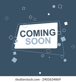 Coming soon banner background. Vector illustration.