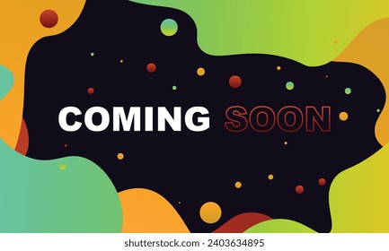 Coming soon banner background. Vector illustration.