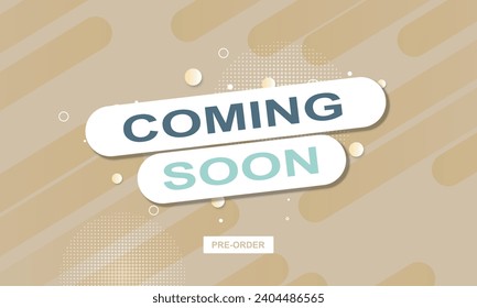 Próximamente el fondo del banner. Ilustración vectorial.