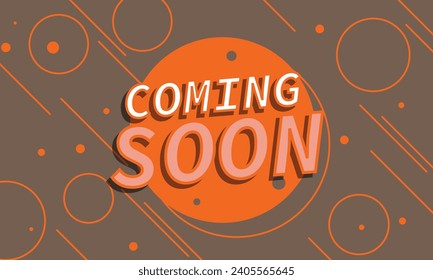 Coming soon banner background. Vector illustration.