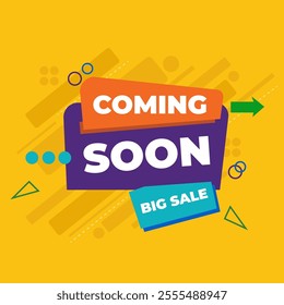 Coming Soon Banner. Coming Soon design for advertising, banner, marketplace or social media. Design template.