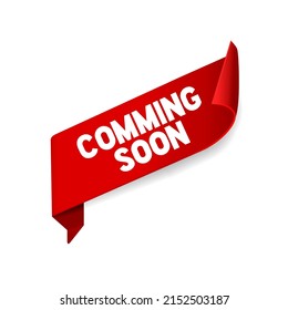 Coming soon banner design. Coming soon badge. Coming soon banner for business, store, advertising. Web elements. Flat style vector illustration.