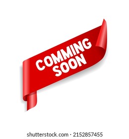 Coming soon banner design. Coming soon badge. Web elements.  Banner for business, advertising, store. Flat style vector illustration.