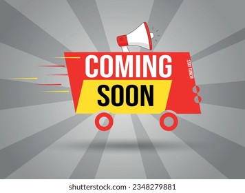 COMING SOON BANNER DESIGN. COMING SOON LETTERING. COMING SOON ABSTRACT.