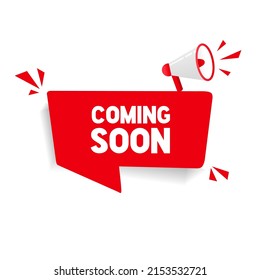 Coming soon banner design. Coming soon sign. Modern banner element. Flat style vector illustration.