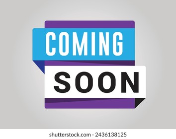 Coming soon banner design templete with abstract background. Vector Illustration.