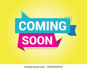 Próximamente plantilla de diseño de banner con fondo abstracto. Ilustración vectorial.