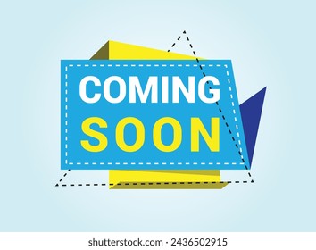 Coming soon banner design templete with abstract background. Vector Illustration.