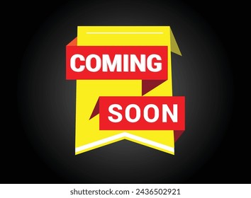 Coming soon banner design templete with abstract background. Vector Illustration.