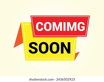 Próximamente plantilla de diseño de banner con fondo abstracto. Ilustración vectorial.