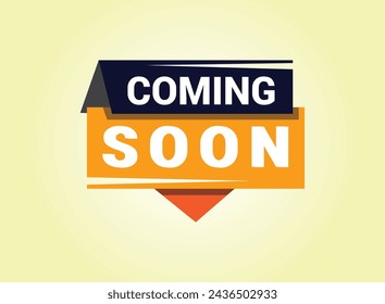 Coming soon banner design templete with abstract background. Vector Illustration.