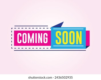 Coming soon banner design templete with abstract background. Vector Illustration.