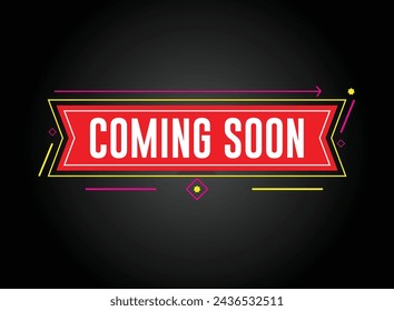 Coming soon banner design templete. Promotion banner coming soon. Vector Illustration.