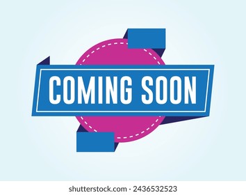 Coming soon banner design templete. Promotion banner coming soon. Vector Illustration.