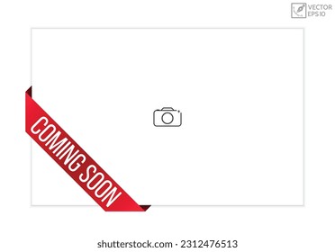 Próximamente diseño de banner Ilustración vectorial.