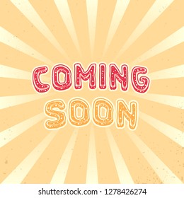 Coming Soon banner design, vintage style
