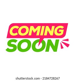 coming soon banner flat style vector art