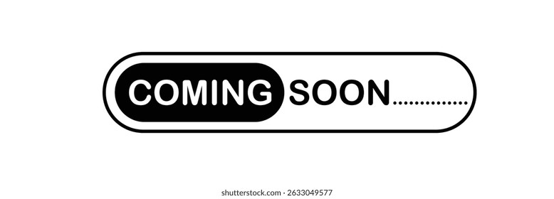 Em breve, ícone de banner em estilo plano. Ilustração de vetor de rótulo de promoção em plano de fundo isolado. Abrir conceito empresarial do sinal do cartaz. Ilustração vetorial . EPS 20 