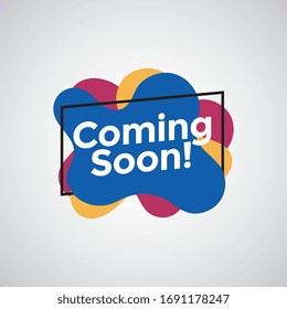 Coming soon banner on white background