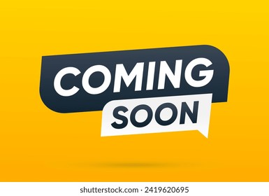 Coming Soon banner sign badge vector design