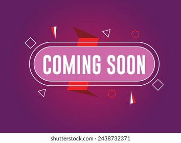 Coming soon banner template design, stay with us. banner design, vector illustration.