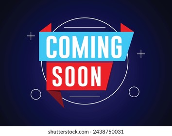 Coming soon banner template design, stay with us. banner design, vector illustration.