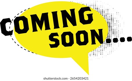Coming Soon Banner. Coming Soon Text with Loading Bar Isolated on Black Background. Coming Soon Graphic for Web Banner, Landing Page, Social Media Ad
