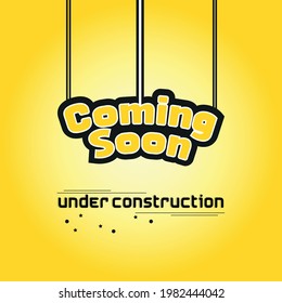 Coming soon banner vector illustration