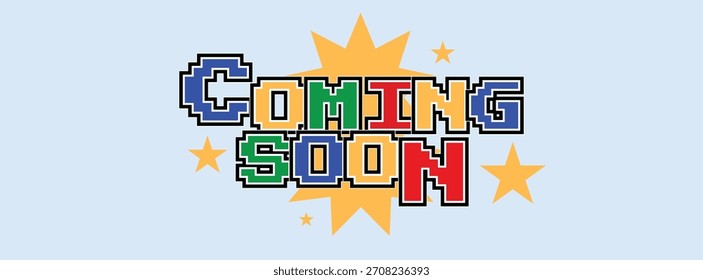 Próximamente Vector de Anuncio con degradado de moda, líneas y Colores de contraste brillante